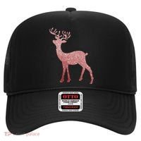 Cute Pink Reindeer Winter Holiday Gift Hat thumb 0