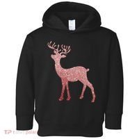 Cute Pink Reindeer Winter Holiday Gift Toddler Hoodie thumb 0