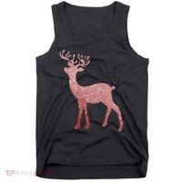 Cute Pink Reindeer Winter Holiday Gift Tank Top thumb 0