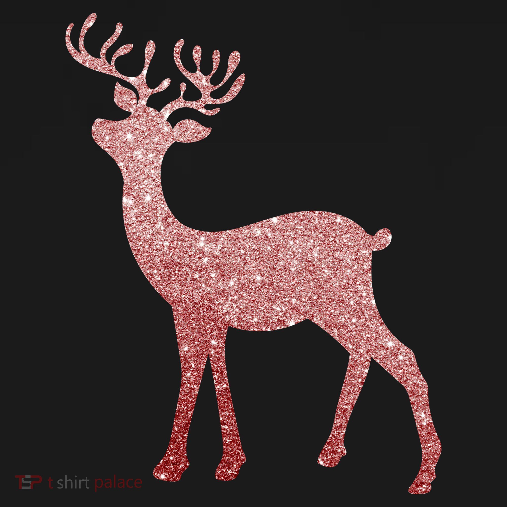 Cute Pink Reindeer Winter Holiday Gift Toddler T-Shirt