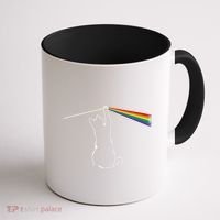 Cat Prism Rainbow Light Funny Physics Science Spectral Cat Coffee Mug thumb 1
