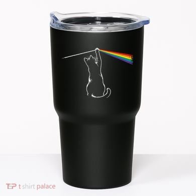 Cat Prism Rainbow Light Funny Physics Science Spectral Cat Tumbler