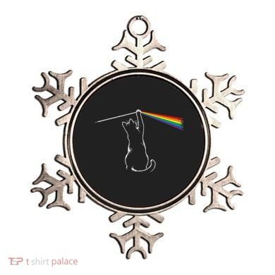Cat Prism Rainbow Light Funny Physics Science Spectral Cat Ornament