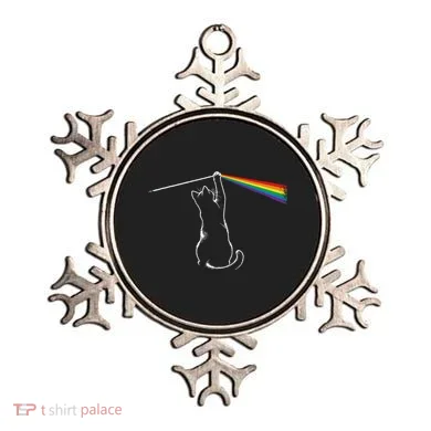 Cat Prism Rainbow Light Funny Physics Science Spectral Cat Ornament