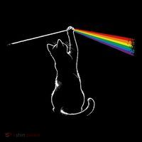 Cat Prism Rainbow Light Funny Physics Science Spectral Cat Ornament thumb 1