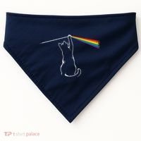 Cat Prism Rainbow Light Funny Physics Science Spectral Cat USA-Made Doggie Bandana thumb 0