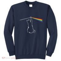 Cat Prism Rainbow Light Funny Physics Science Spectral Cat Sweatshirt thumb 0