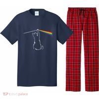 Cat Prism Rainbow Light Funny Physics Science Spectral Cat Pajama Set thumb 0