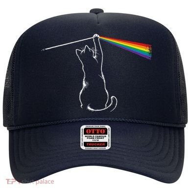 Cat Prism Rainbow Light Funny Physics Science Spectral Cat Hat