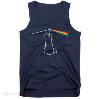 Cat Prism Rainbow Light Funny Physics Science Spectral Cat Tank Top