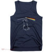 Cat Prism Rainbow Light Funny Physics Science Spectral Cat Tank Top thumb 0