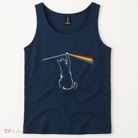 Cat Prism Rainbow Light Funny Physics Science Spectral Cat Tank Top thumb 2