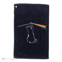 Cat Prism Rainbow Light Funny Physics Science Spectral Cat Golf Towel thumb 0