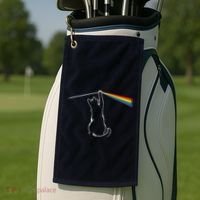 Cat Prism Rainbow Light Funny Physics Science Spectral Cat Golf Towel thumb 2
