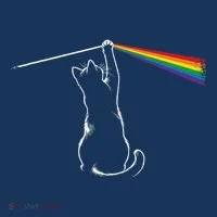 Cat Prism Rainbow Light Funny Physics Science Spectral Cat Women's T-Shirt thumb 6