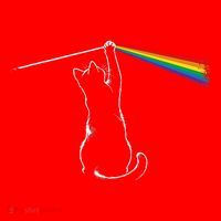 Cat Prism Rainbow Light Funny Physics Science Spectral Cat Santa Hat thumb 1