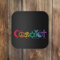 Coexist Peace Religion Equality Rights Humanity Spirituality Coaster thumb 0
