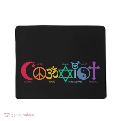 Coexist Peace Religion Equality Rights Humanity Spirituality Mousepad