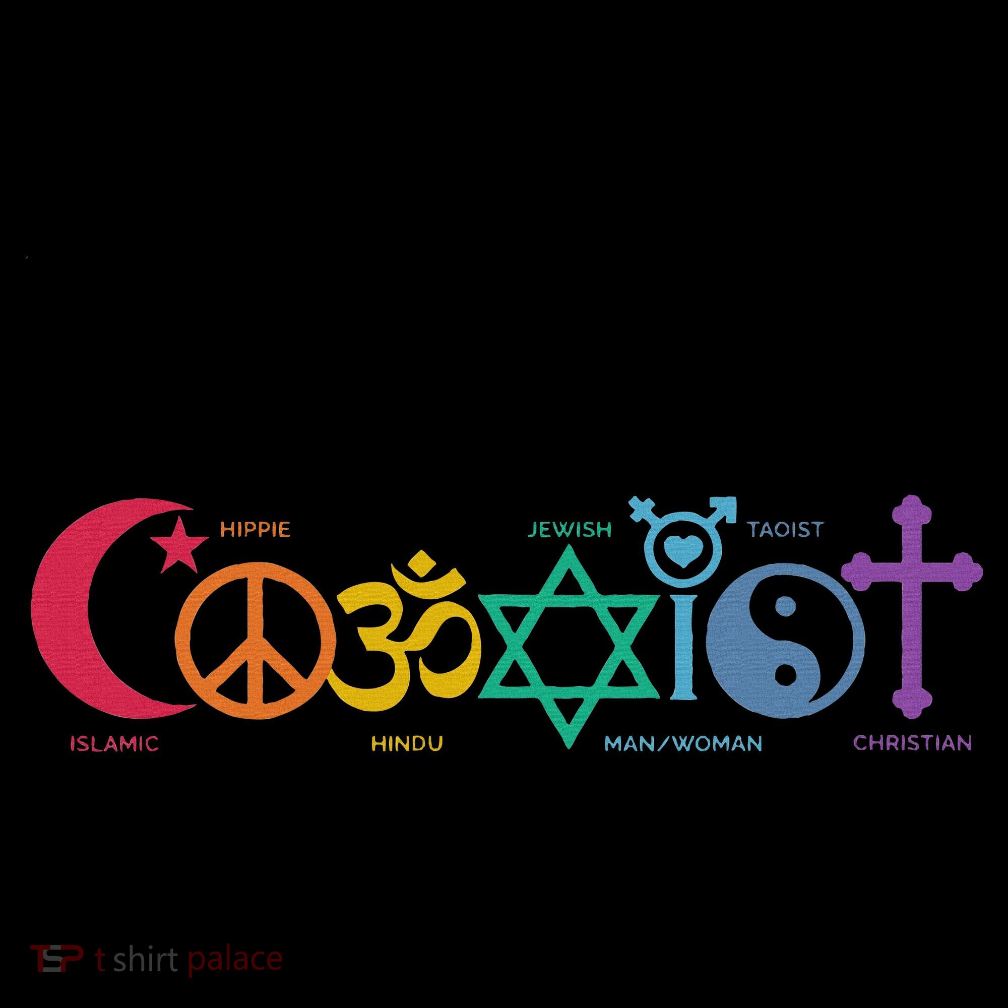 Coexist Peace Religion Equality Rights Humanity Spirituality Mousepad