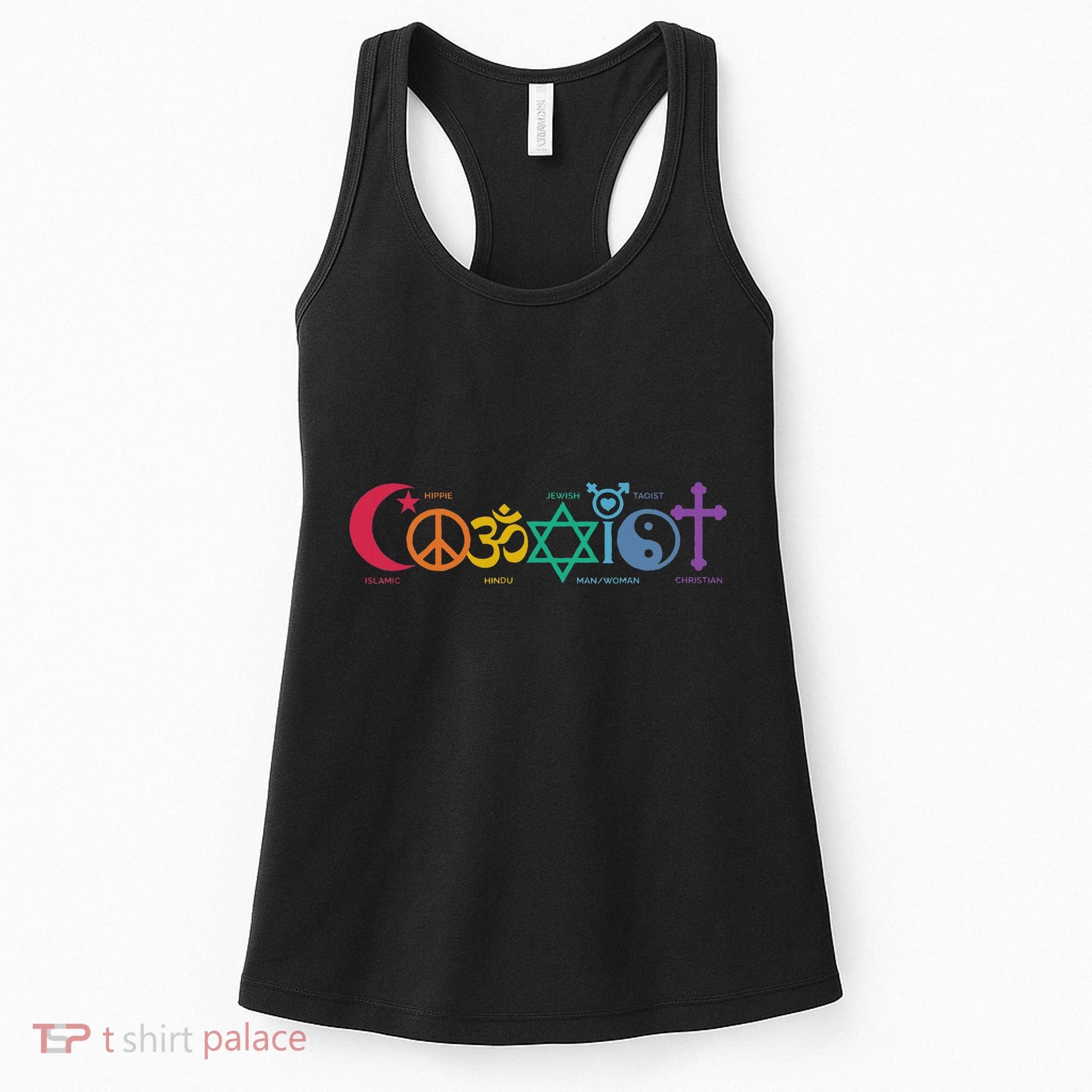 Coexist Peace Religion Equality Rights Humanity Spirituality Women's Tank Top