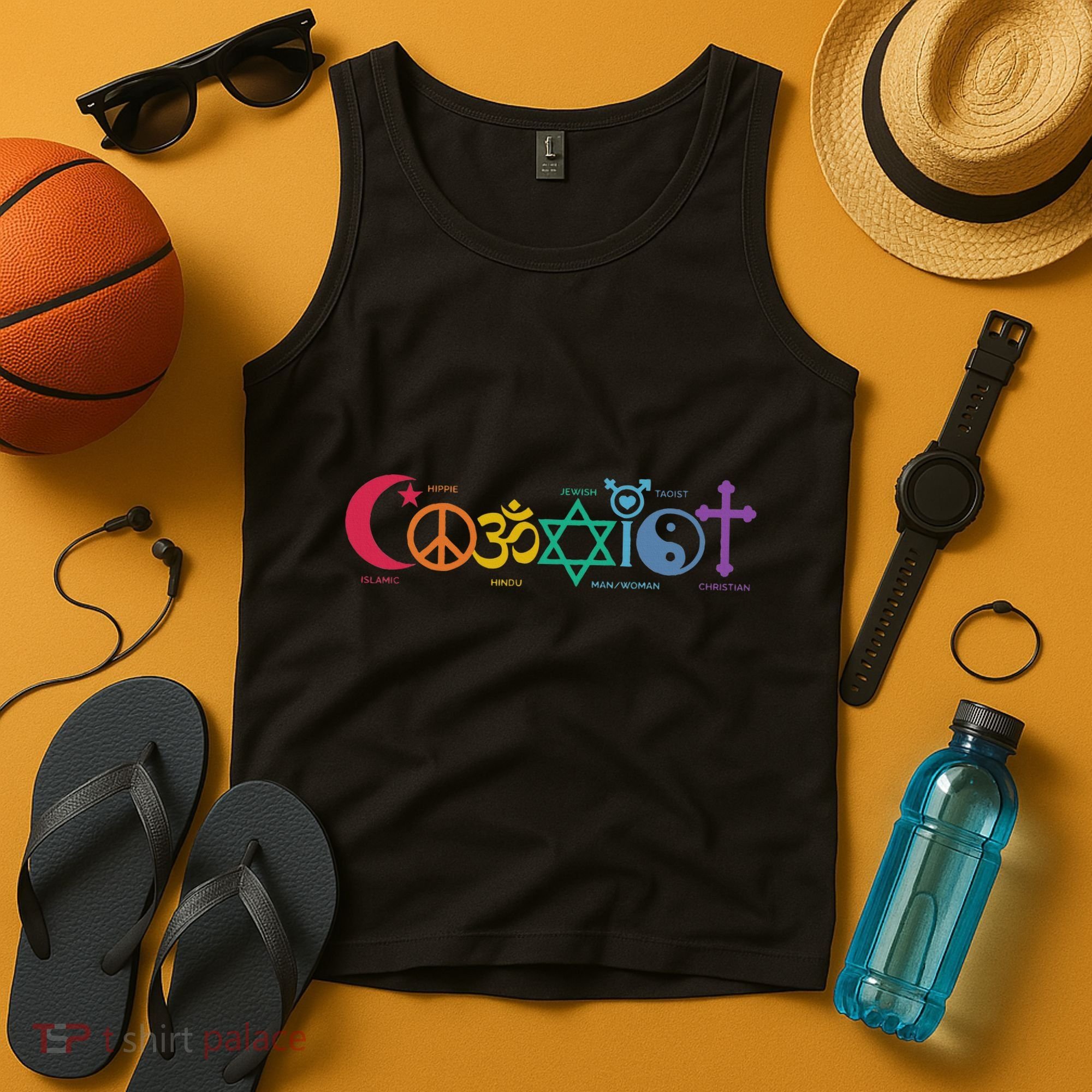 Coexist Peace Religion Equality Rights Humanity Spirituality Tank Top