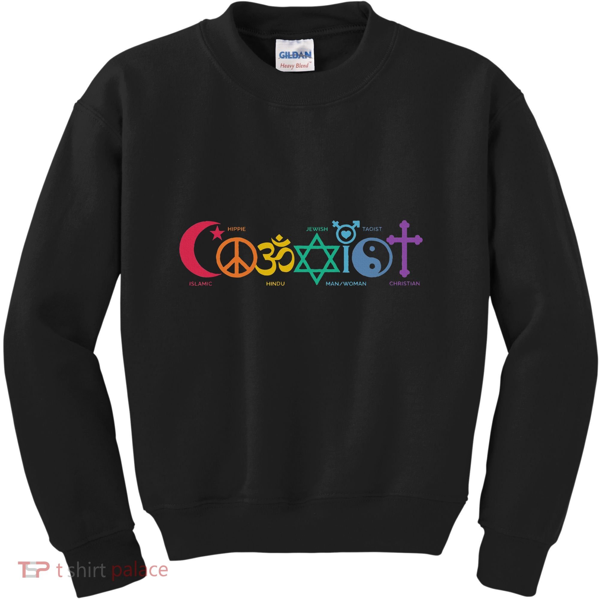 Coexist Peace Religion Equality Rights Humanity Spirituality Kids Sweatshirt