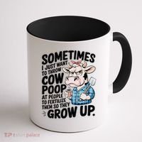 Cow Poop Saying Sarcastic Farm Animal Sassy Farmer Coffee Mug thumb 1