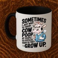 Cow Poop Saying Sarcastic Farm Animal Sassy Farmer Coffee Mug thumb 2