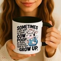 Cow Poop Saying Sarcastic Farm Animal Sassy Farmer Coffee Mug thumb 3