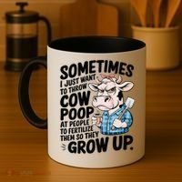 Cow Poop Saying Sarcastic Farm Animal Sassy Farmer Coffee Mug thumb 4