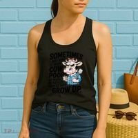 Cow Poop Saying Sarcastic Farm Animal Sassy Farmer Women's Tank Top thumb 2