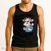 Cow Poop Saying Sarcastic Farm Animal Sassy Farmer Tank Top thumb 3