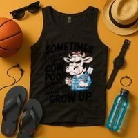 Cow Poop Saying Sarcastic Farm Animal Sassy Farmer Tank Top thumb 4
