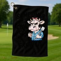 Cow Poop Saying Sarcastic Farm Animal Sassy Farmer Golf Towel thumb 1
