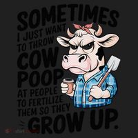 Cow Poop Saying Sarcastic Farm Animal Sassy Farmer Golf Towel thumb 3
