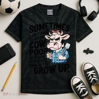 Cow Poop Saying Sarcastic Farm Animal Sassy Farmer Kids Tie-Dye T-Shirt thumb 2