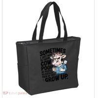 Cow Poop Saying Sarcastic Farm Animal Sassy Farmer Tote Bag thumb 2