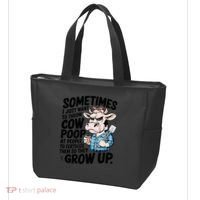 Cow Poop Saying Sarcastic Farm Animal Sassy Farmer Tote Bag thumb 3