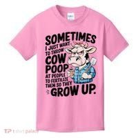 Cow Poop Saying Sarcastic Farm Animal Sassy Farmer Kids T-Shirt thumb 0