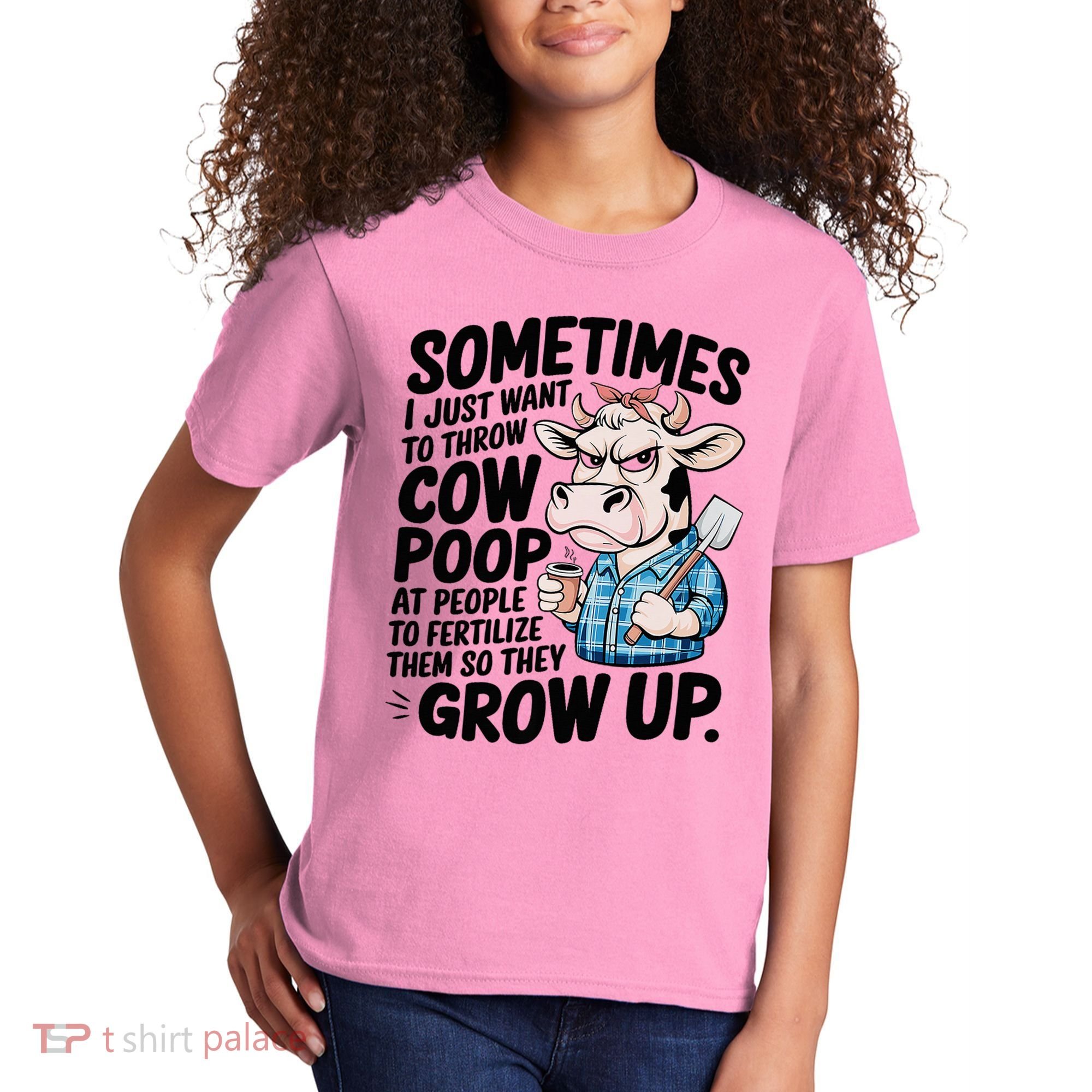 Cow Poop Saying Sarcastic Farm Animal Sassy Farmer Kids T-Shirt