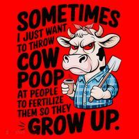 Cow Poop Saying Sarcastic Farm Animal Sassy Farmer Santa Hat thumb 1