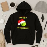 Christmas Pickleball Santa Hat Pickleball Player Winter Dink Hoodie thumb 3