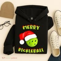 Christmas Pickleball Santa Hat Pickleball Player Winter Dink Hoodie thumb 4