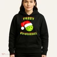 Christmas Pickleball Santa Hat Pickleball Player Winter Dink Hoodie thumb 5
