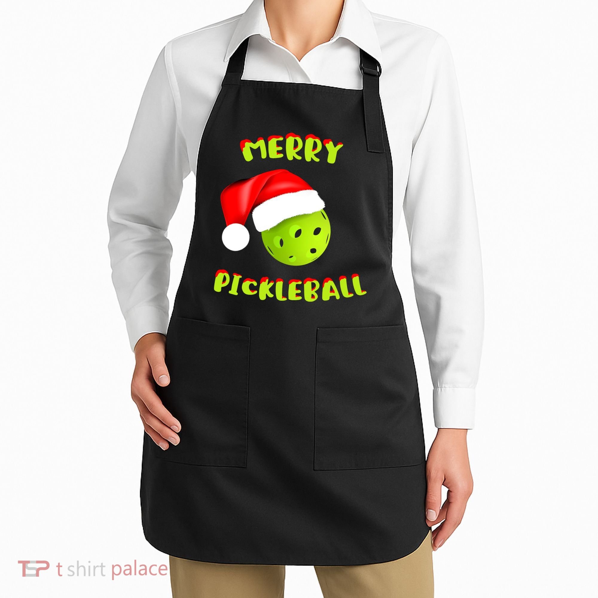 Christmas Pickleball Santa Hat Pickleball Player Winter Dink Apron