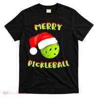 Christmas Pickleball Santa Hat Pickleball Player Winter Dink T-Shirt thumb 0