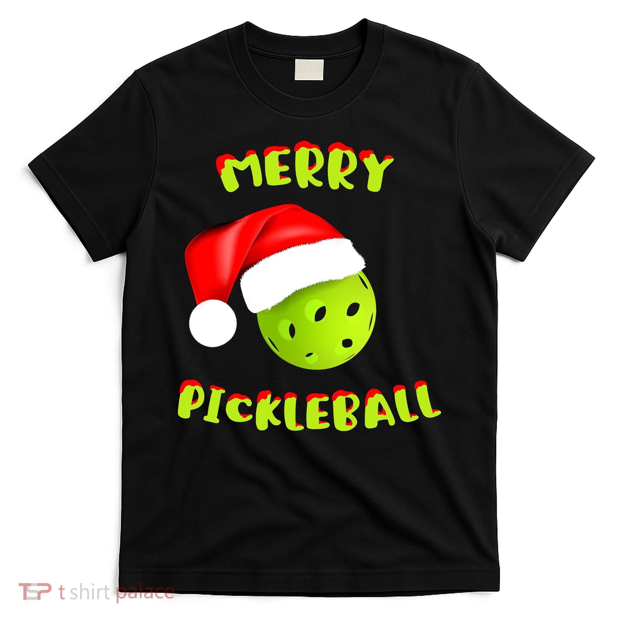 Christmas Pickleball Santa Hat Pickleball Player Winter Dink T-Shirt