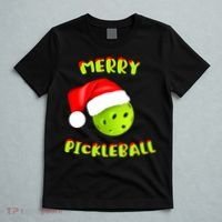 Christmas Pickleball Santa Hat Pickleball Player Winter Dink T-Shirt thumb 5