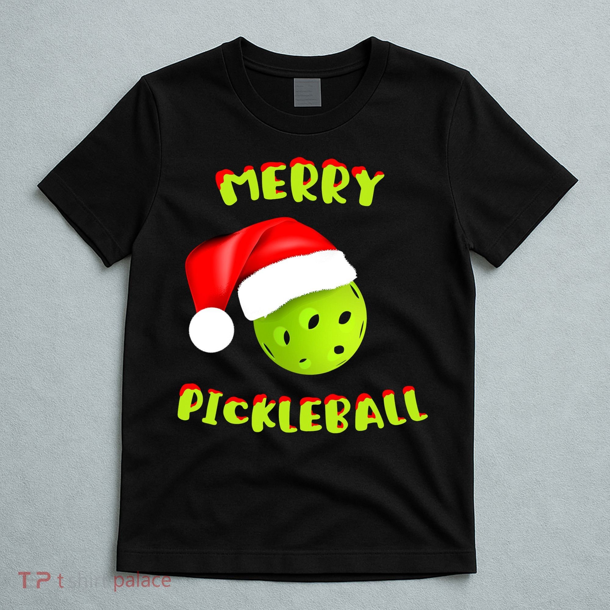 Christmas Pickleball Santa Hat Pickleball Player Winter Dink T-Shirt