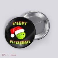 Christmas Pickleball Santa Hat Pickleball Player Winter Dink Button thumb 0